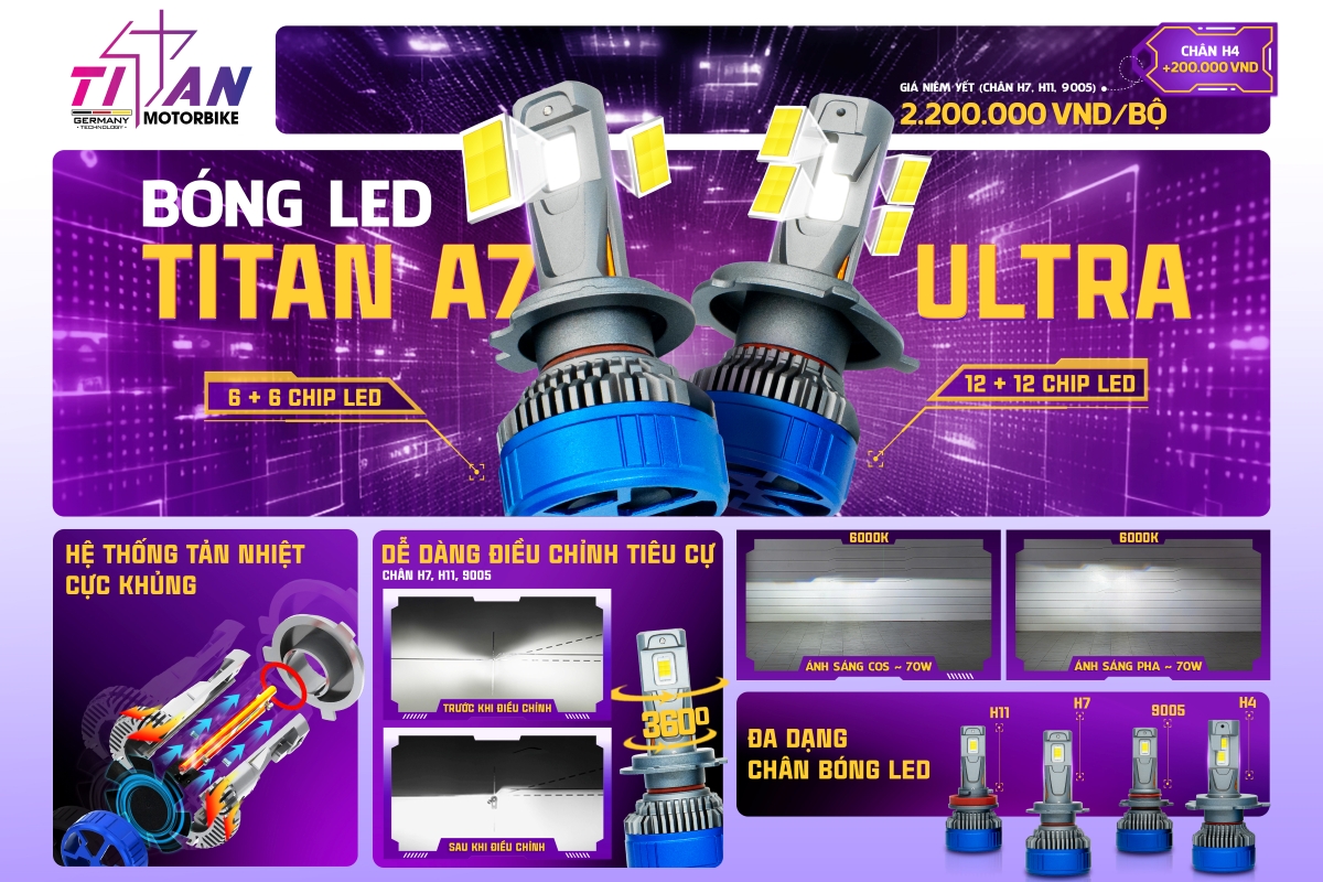 BÓNG LED TITAN A7 ULTRA