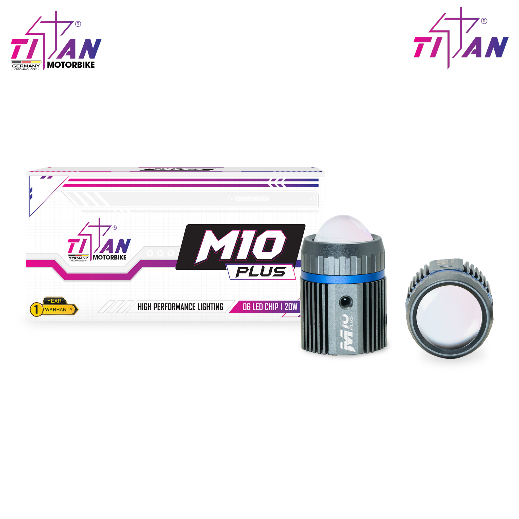 ĐÈN TRỢ SÁNG TITAN MOTO M10 PLUS