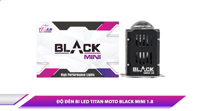 ĐỘ ĐÈN BI LED TITAN MOTO BLACK MINI 1.8