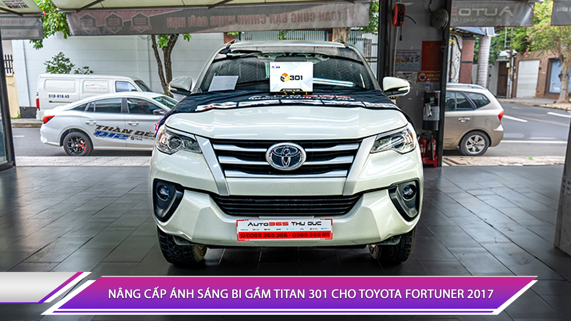 NÂNG CẤP ÁNH SÁNG BI GẦM TITAN 301 CHO TOYOTA FORTUNER 2017